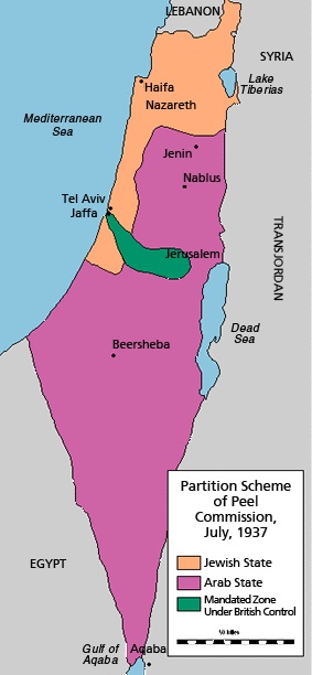Plan de partition de la Commission Peel