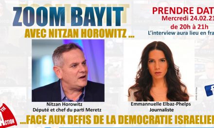 MERCREDI 24  FEVRIER à 19H (à Paris) … ZOOM avec NITZAN HOROWITZ