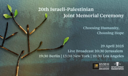 Mardi 29 avril à 19h : Cérémonie d’hommage commun israélo-palestinien Retransmission collective de la Joint Memorial Ceremony