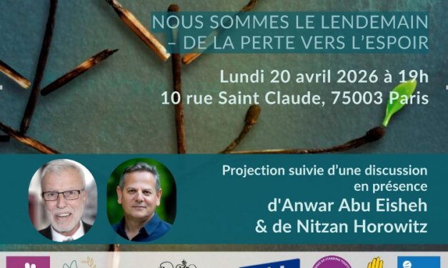 20 AVRIL 2026 à 19h à PARIS… 21e CÉRÉMONIE ISRAÉLO-PALESTINIENNE COMMUNE DU « JOUR DU SOUVENIR »
